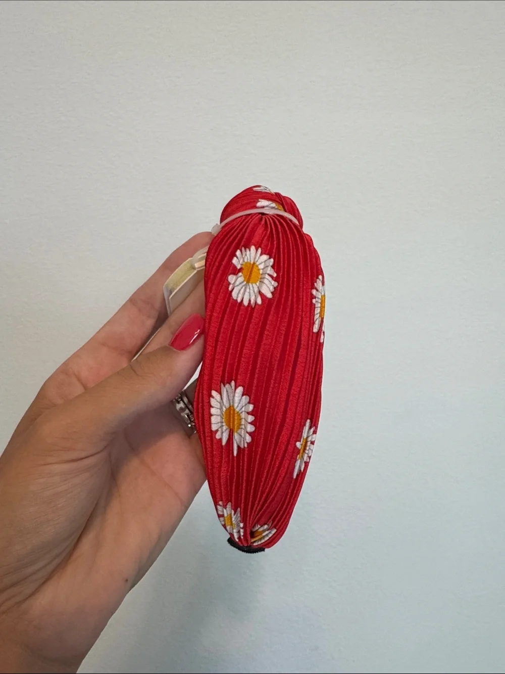 Aeropostale Red Daisy Knotted Headband